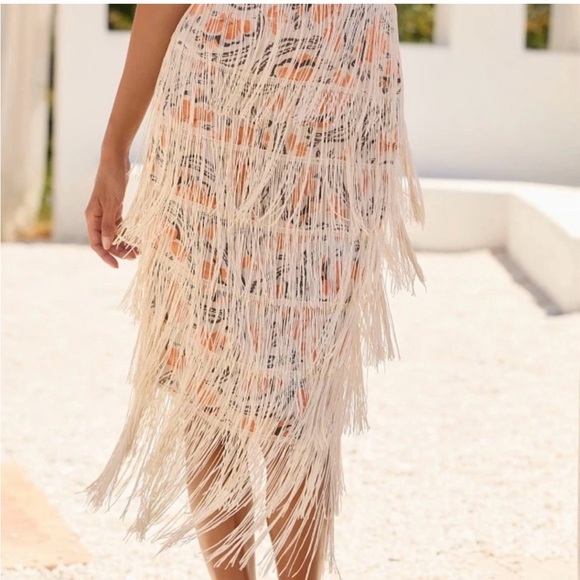 Anthropologie Linen Fringe Dress - Picture 3 of 10